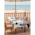 thumbnail image 2 of 60x120 Inch Outdoor Tablecloth with Umbrella Hole Zipper Rectangle Black Spring Botanical Rectangular Tablecloths Outside Waterproof Weeping Eucalyptus Butterfly Patio Table Cover for Picnic Party, 2 of 8