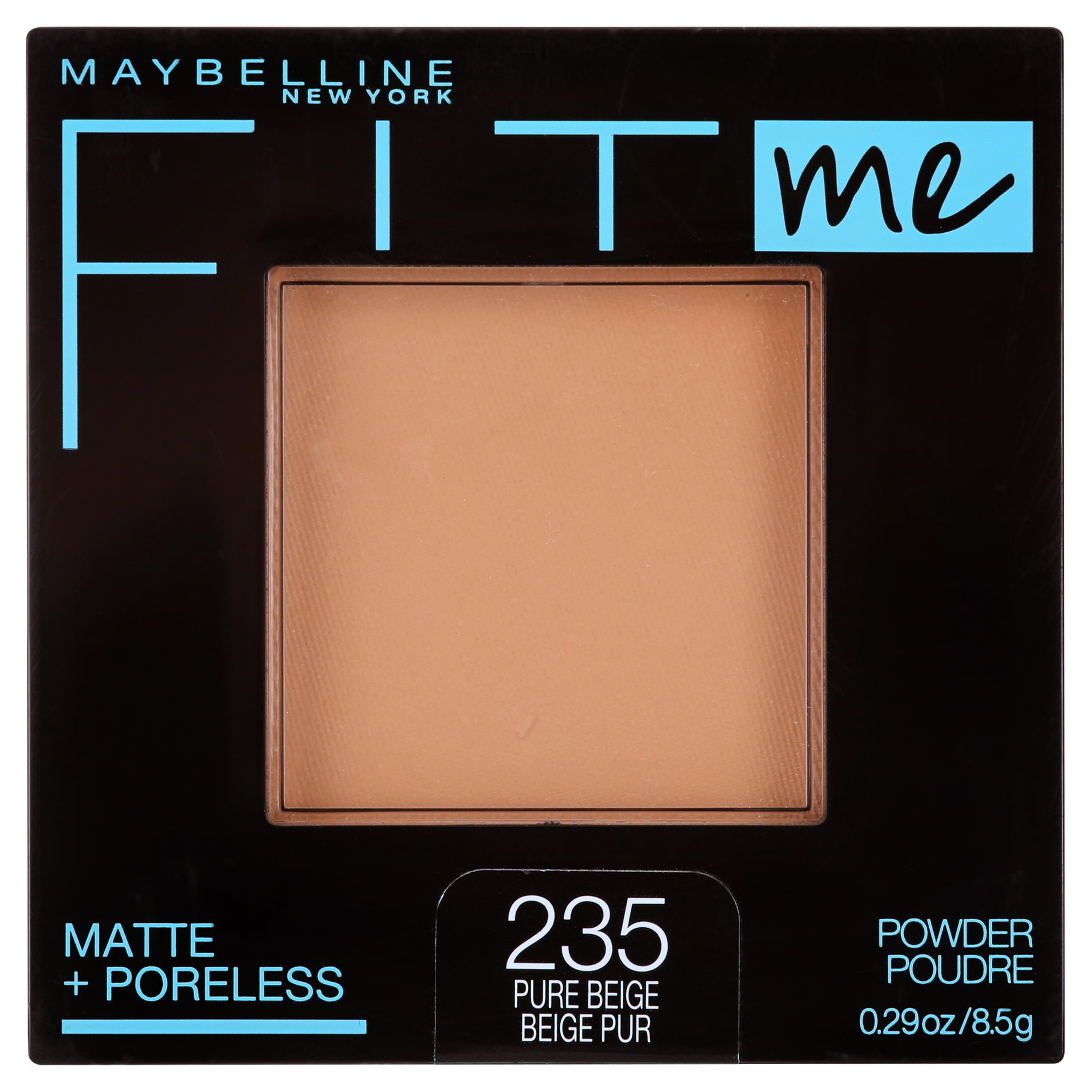 (3 pack) Maybelline Fit Me Matte Poreless Pressed Face Powder Makeup, Pure Beige, 0.29 oz