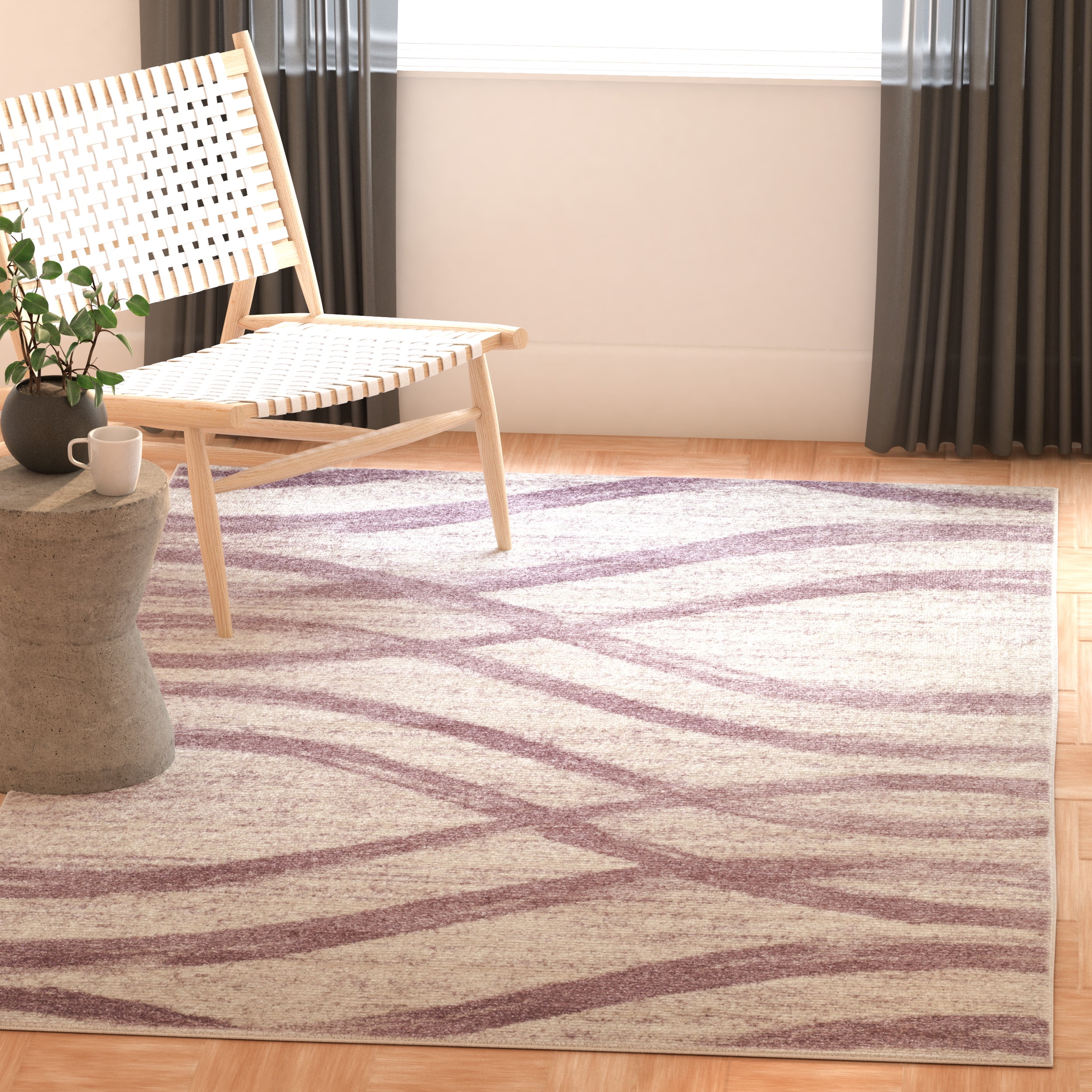 Safavieh Adirondack Isidor Geometric Swirls Area Rug, Cream/Purple, 8' x 10'