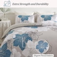thumbnail image 4 of Duvet Cover Set King Blue Floral Pattern Comforter Cover Elegant Bohemian, 4 of 8