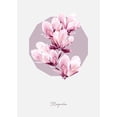 thumbnail image 2 of GeoMania 18x24 Black Ornate Wood Framed with Double Matting Museum Art Print Titled - Poly Magnolia, 2 of 4