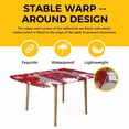 thumbnail image 4 of Christmas Red Table Cloths for 6 Foot Rectangle Tables, Cute Gnomes Xmas Winter Snowflakes Patio Waterproof Elastic Fitted Tablecloths, Washable Rectangular Table Cover for Camping, 4 of 8
