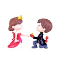 thumbnail image 2 of Cheers 2Pcs/Set Bride Groom Miniature Couple Wedding Ornaments Micro Landscape Decor, 2 of 2