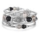 thumbnail image 1 of Fulu Autumn Pulseras Apilables Con Cuentas Para Mujer Boho Wrap Pulsera De Plata En Capas Joyería De Moda Regalos Para Ella (Negro Gris), 1 of 5