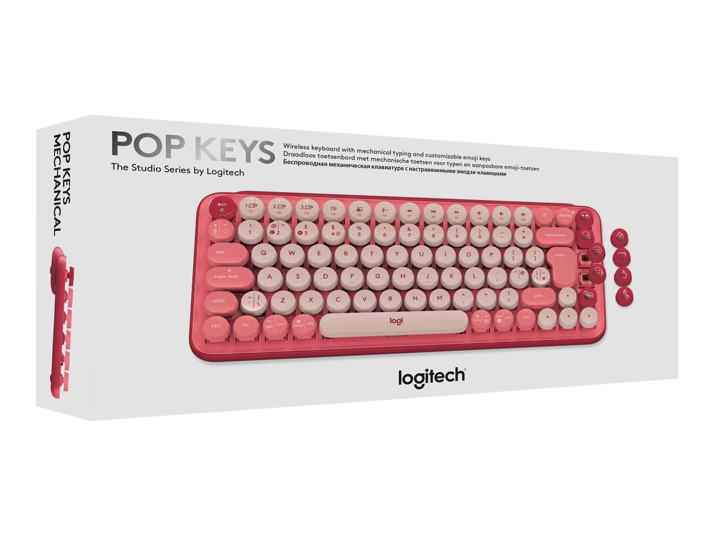 Logitech POP Keys Mechanical Wireless Keyboard Blast Yellow SPANISH LAYOUT