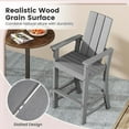 thumbnail image 6 of Costway Tall Adirondack Chair with Ergonomic Backrest Armrests & Footrest for Backyard Gray, 6 of 8