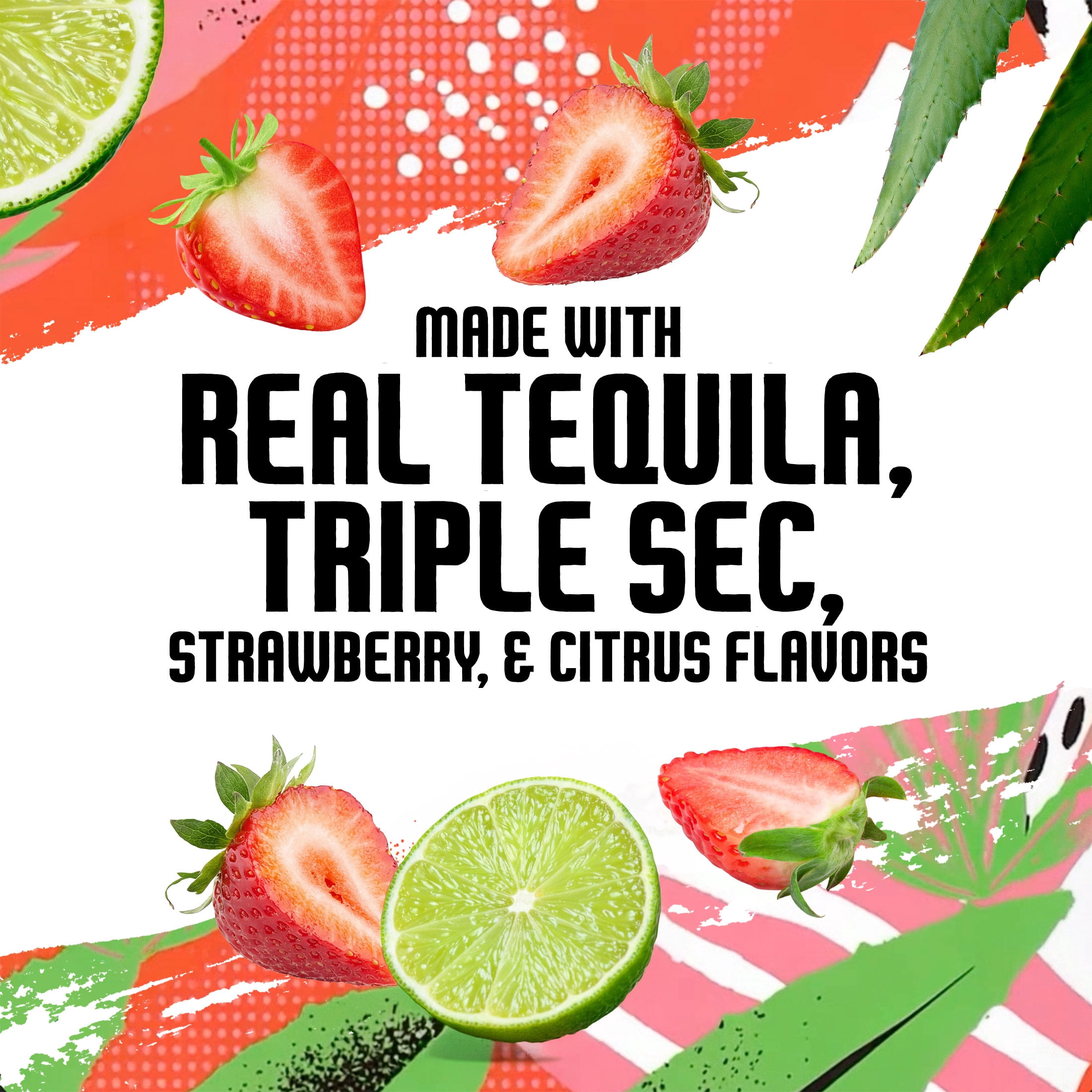 Jose Cuervo Sparkling Strawberry Cocktail, 4 pack, 355 ml Cans, 5.9% ABV