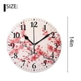 thumbnail image 2 of 14 Inch Wall Clock Battery Operated Silent Clock Decorative for Office, Kitchen, Outdoor, Living Room，Spring Flower Plum Blossom Exquisite, 2 of 4