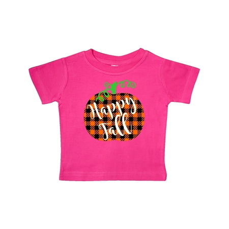 

Inktastic Happy Fall Plaid Pumpkin Gift Baby Boy or Baby Girl T-Shirt