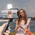 thumbnail image 4 of Trípode para selfies con luz de relleno y control remoto, compatible con Android e iOS, ajustable de 19 a 84 cm, ideal para fotos y videos en cualquier ángulo., 4 of 6
