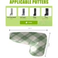 thumbnail image 3 of Golf Club Head Cover Waterproof Leather for Driver & Fairway Wood, Driver Headcovers, Golf Accessories for Men Women, Anti-Scratch, Golf Gift for Golfers, 1/3/5 Wood Cover White Green Checkered, 3 of 5