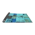thumbnail image 2 of Ahgly Company Indoor Rectangle Patchwork Light Blue Transitional Area Rugs, 2' x 5', 2 of 4