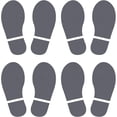 thumbnail image 1 of PATIKIL 6x2.5" Footprint Sticker, 4 Pairs PVC Shoes Floor Decal Sign for Class Decor Stair Guide, Dark Gray, 1 of 6