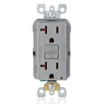thumbnail image 1 of Salida GFCI Leviton 20A, autocomprobación, no resistente a manipulaciones, gris, 1 of 4