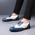 thumbnail image 3 of Zapatos de cuero para hombre de talla grande a juego con ropa formal Zapatos de hombre de negocios con cordones zapatos de cuero para hombre, 3 of 6