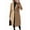 Camel Color, variant on Women'S Winter Wool Blend Coat Lapel Mid Long Single Breasted Pea Coat Jacket Outwear Camel Color M