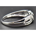 thumbnail image 4 of Diamond Wedding Band 10K White Gold Round Cut Ladies Swivel Ring 0.02 Ct Prong, 4 of 8
