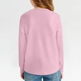 thumbnail image 5 of lkfuzj Girls Shirts for 5-14 Years Long Sleeve Crewneck Pullover Tops Solid Color Loose Fit Sweatshirts Fashion Casual Tunic Blouses for Kids 5-14 Years - Pink, 5 of 10