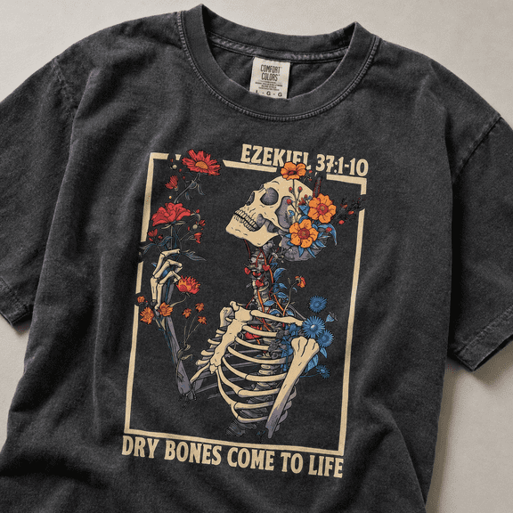 Ezekiel 37 Dry Bones Come to Life Christian Shirt, Vintage Floral Faith Tee, Retro Bible Verse Sweatshirt Hoodie, Scripture Gift for Mom Women