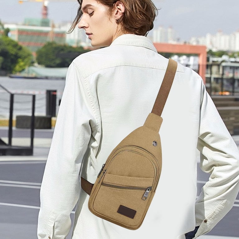 Adjustable Sling Backpack Crossbody Bag with Multiple Compartments Multi-Way Crossbody Chest Bag - Adjustable Strap Polyester  main image 4