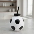 thumbnail image 2 of Set 6 Vasos 3D Balón Fútbol Mundial con Tapa y Popote 590 ml, 2 of 9