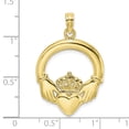 thumbnail image 3 of 10K Polished Large Claddagh Heart Charm 10K7247, 3 of 3
