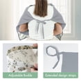 thumbnail image 5 of ANYEDDE 2-Pack Muslin Nursing Covers for Breastfeeding - Breathable Breastfeeding Covers with Arch Neckline,Privacy Nursing Cover for Women and Baby,Gray & Panda, 5 of 9