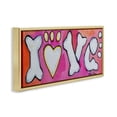 thumbnail image 3 of Stupell Industries Love with Bone Letters Quotes and Sayings Painting Gray Floater Framed Canvas Art Print Wall Art, 31 x 14, 3 of 9
