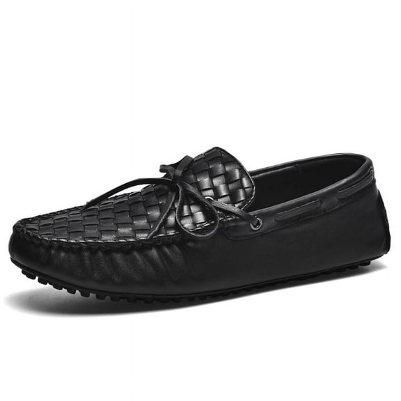 Men's Casual Loafers Slip On Leather Shoes Male Lightweight Driving Shoes Moccasins Classic Penny Loafer Flats Boat Shoes Outdoor Walking Shoes