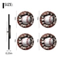 thumbnail image 2 of Wall Clock Silent Non-Ticking Battery Operated Modern Wall Clocks Decorative for Bathroom Kitchen-Baseball Illustration(10inch), 2 of 4