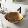 thumbnail image 2 of VIGO Amber Sunset Glass Vessel Sink and Linus Faucet Set in Antique Rubbed Bronze Finish, 2 of 5