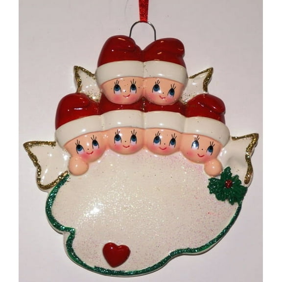 Angel Family 6 Personalized Christmas Ornament DO-IT-YOURSELF