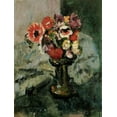 thumbnail image 2 of Hunter, George Leslie 19x24 Black Ornate Wood Framed with Double Matting Museum Art Print Titled - Anemones and Other Flowers In a Vase, 2 of 4