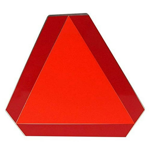 National Marker SMV2 Slow Moving Vehicles Sign - 14 in. x 16 in. Safety Vehicle Emblem, Standard Aluminum Sign