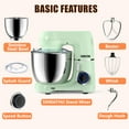 thumbnail image 2 of Sinrathu 6.5 QT Stand Mixer, 3-IN-1 Tilt-Head 10-Speed Food Mixer, Kitchen Electric Mixer with Bowl, BeaterDough, Hook, Whisk for Most Home Cooks,(Agave Green）, 2 of 7