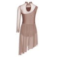 thumbnail image 3 of SiiRoh Kids Girls Sparkly Lyrical Dance Dress High Low Skirted Leotard Modern Contemporary Dancewear Dusty Pink 8, 3 of 6