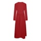 thumbnail image 5 of Vestido de fiesta con abertura en el dobladillo trasero de manga larga para adelgazar sólido con cuello en V sexy para mujer Fridja NMB4947, 5 of 8