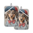 thumbnail image 7 of Yayeee Pot Holders Kitchen Heat Resistant with Pocket 7"x9.8" Cotton Oven Cooking Hot Pads, Red Dog Artist, 7 of 7