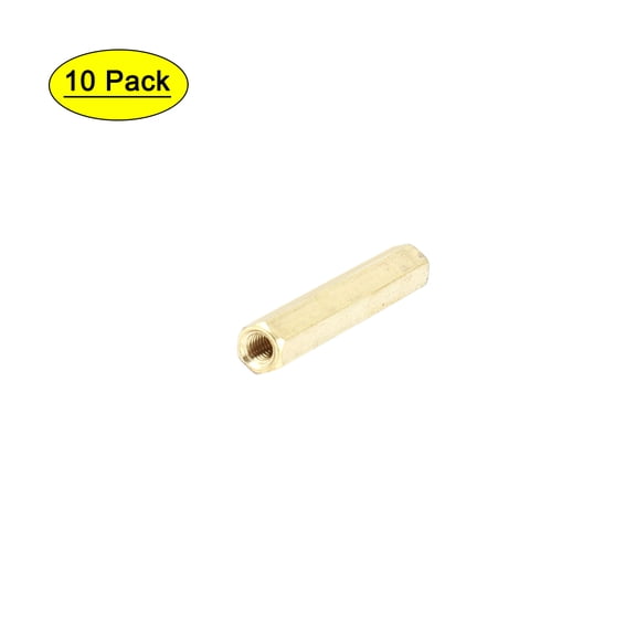 M3 x 30mm Female/Female Thread Brass Hex Standoff PCB Pillar Spacer 10pcs