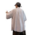 thumbnail image 4 of Camisa a rayas para hombre, Camisa a rayas para hombre, Camisas a rayas casuales de moda para hombre, Camisas de verano para hombre, Funcionalidad versátil, 4 of 9