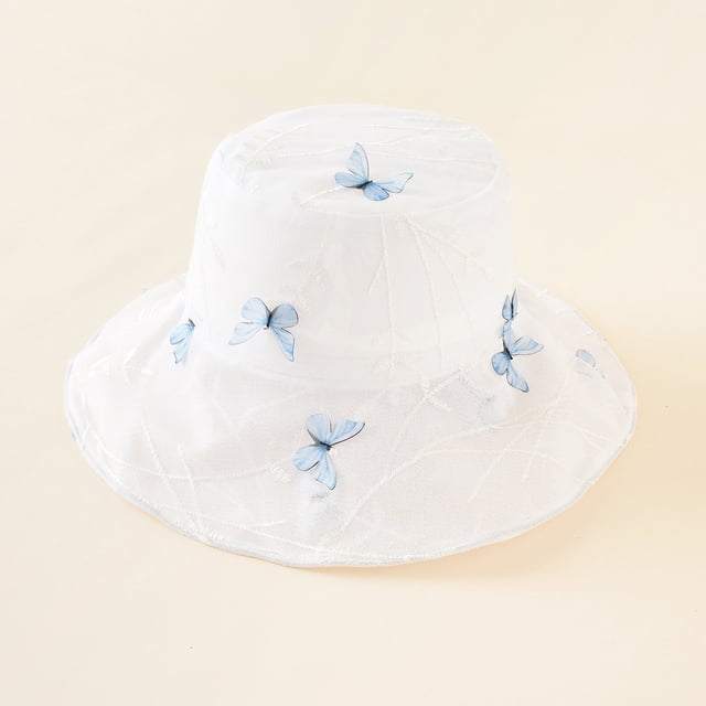 Jusqu'à 10 $ Casquettes de Baseball Blanches pour Femmes Papillon Tridimensionnel Léger en Maille Respirante Chapeau de Soleil