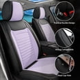 thumbnail image 5 of Car Seat Covers Full Set Fit for Toyota Corolla 2000-2026, Premium Faux Leather Seat Protectors, Breathable, Waterproof & Anti-Slip Full Wrapping Edge Seat Covers (Black&Purple, Full Set), 5 of 6