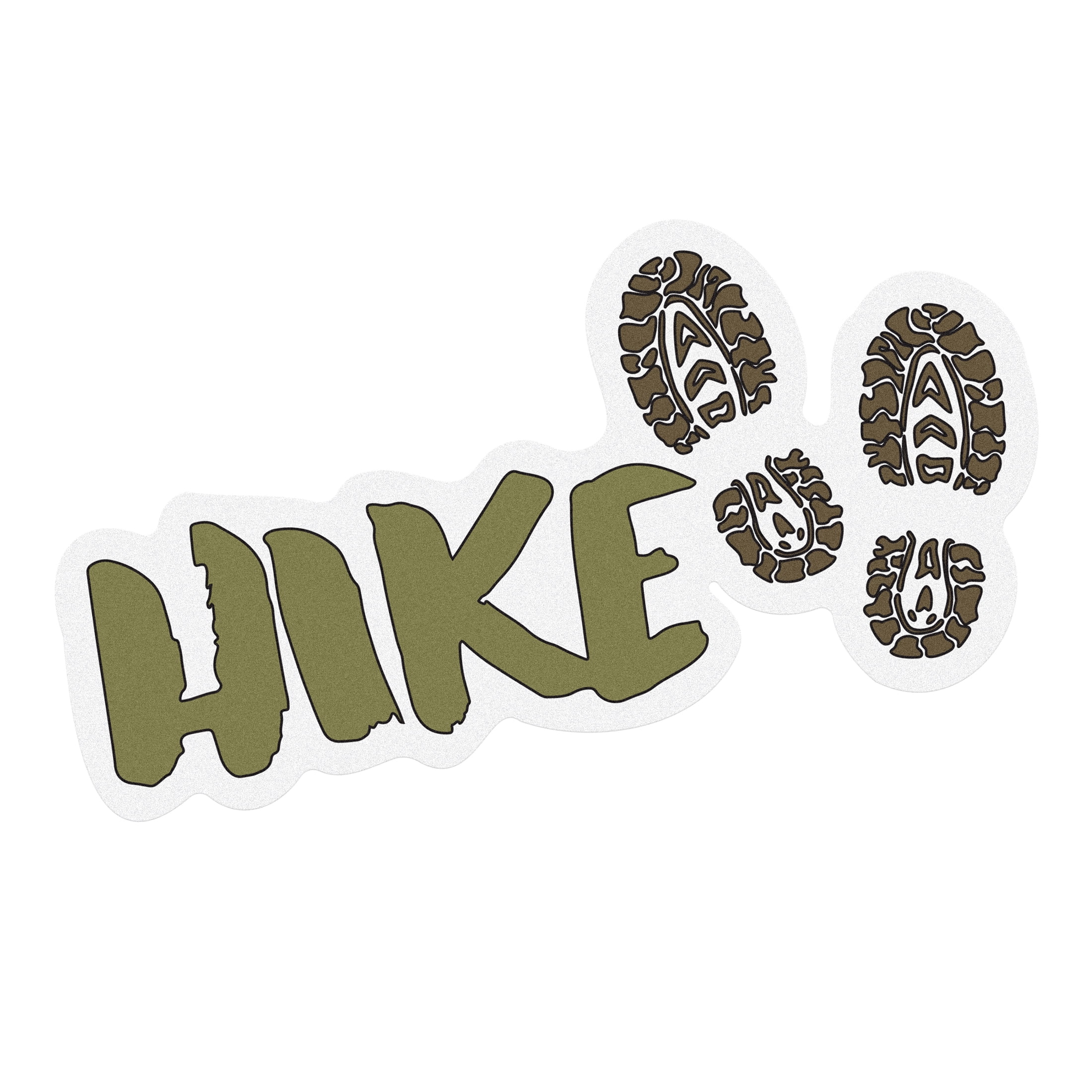 Auto Drive Hike with Bootprints Vinyl Automotive Decal, 1 Pc
