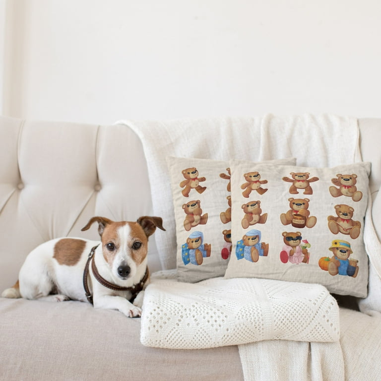 Cream teddy bear throw best sale