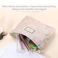 thumbnail image 4 of Floral Makeup Bag Zipper Flower Cosmetic Pouch Aesthetic Women Cosmetic Bags Coin Purse Pink, 4 of 7