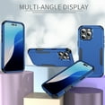 thumbnail image 2 of Dteck Case for iPhone 16 Pro Max, Heavy Duty Shockproof Protective Three Layers Phone Bumper Cover with Full Body Rubber Armor Bumper Dropproof Protection for iPhone 16 Pro Max,Navy+Black, 2 of 5