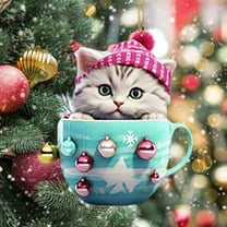 2025 Acrylic Christmas Tree Ornament - New Year Hanging Pendant for Holiday Tree, Car Decoration, and Home Party Festive Decor.