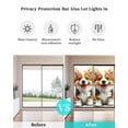 thumbnail image 4 of Window Privacy Film Brown Dogs Stained Glass Window Film Decorative Sun Block Window Cover Modern Simple Cute Puppy Animals Funny Window Clings Static Adhesive Sticker for Bathroom 19.6"x39.3", 4 of 7
