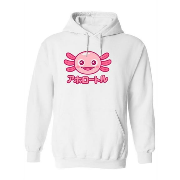 Kawaii Axolotl Face Design Hoodie Women -Image by Shutterstock, Female XX-Large