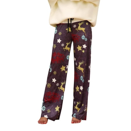 

GuliriFei Christmas Pajamas Pants for Women Pattrern Printed PJs Sleepwear